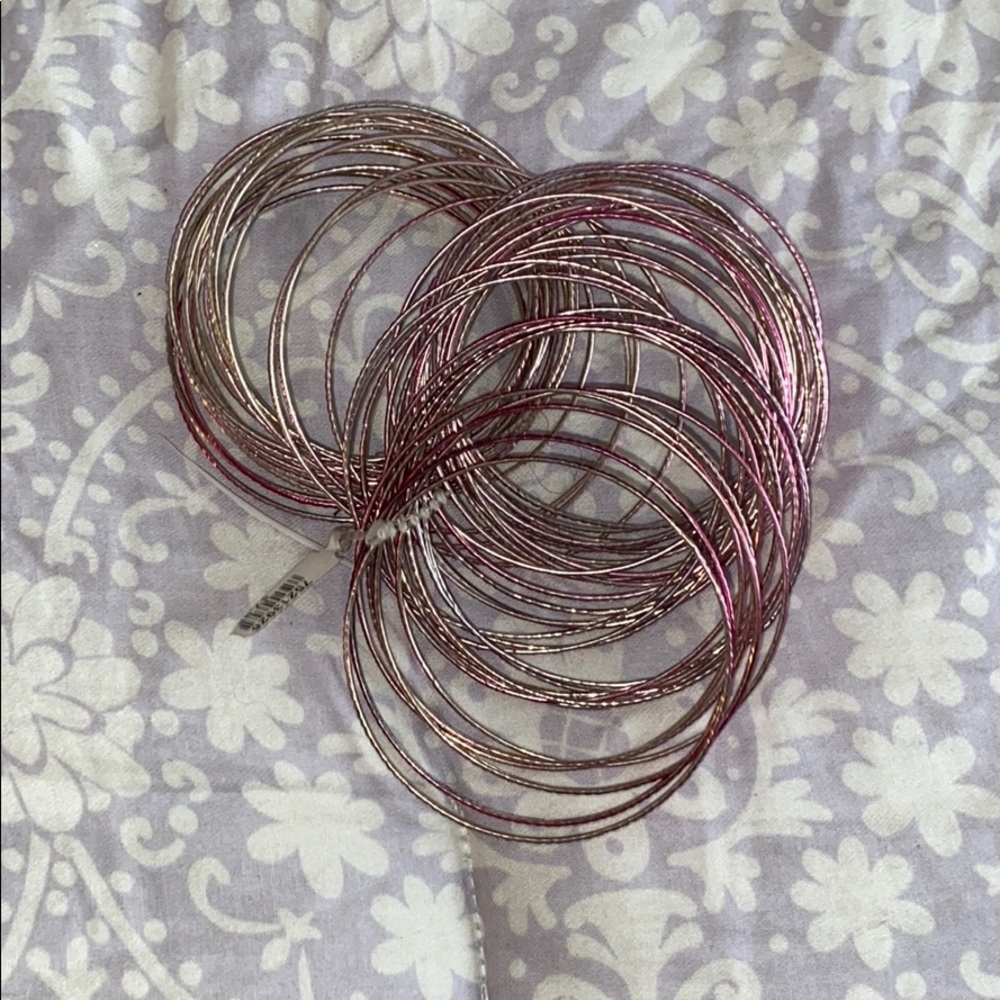 Hot pink to light pink bracelets